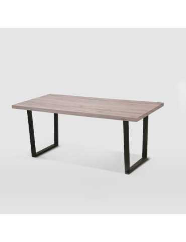 Mesa de comedor estilo Industrial Modelo Atenea color olmo 2