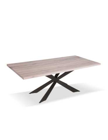 Mesa de comedor estilo Industrial Modelo Hécate color olmo