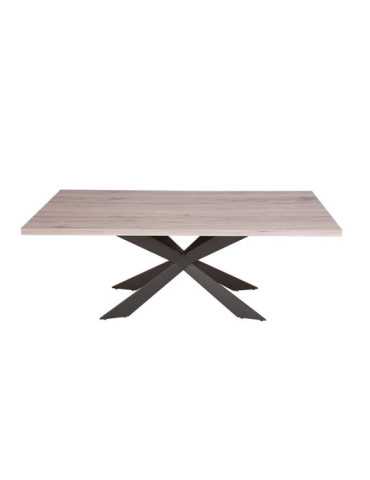Mesa de comedor estilo Industrial Modelo Hécate color olmo 2