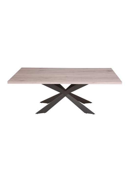 Mesa de comedor estilo Industrial Modelo Hécate color olmo