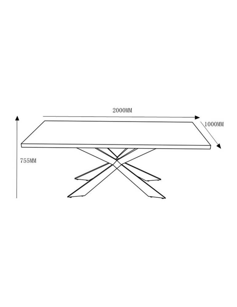Mesa de comedor estilo Industrial Modelo Hécate color olmo
