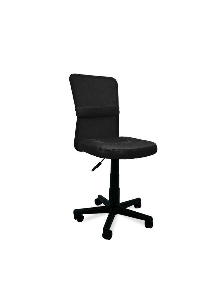 Silla de estudio infantil/juvenil Modelo Alba color negro