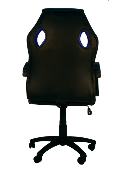 Silla de estudio Gaming Modelo Olimpia color negro y azul