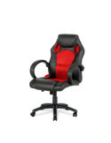Silla de estudio Gaming Modelo Olimpia color negro y rojo