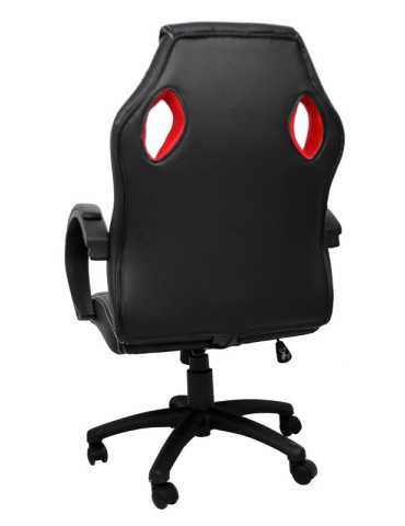 Silla de estudio Gaming Modelo Olimpia color negro y rojo 2