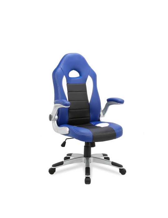 Silla de estudio Gaming Modelo Victoria color azul/negro