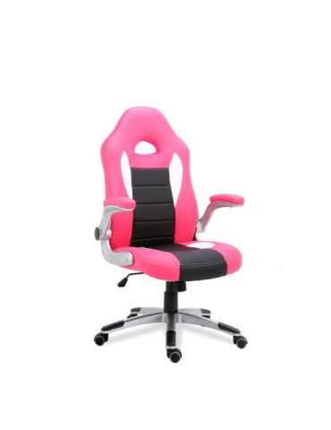 Silla de estudio Gaming Modelo Victoria color rosa/negro