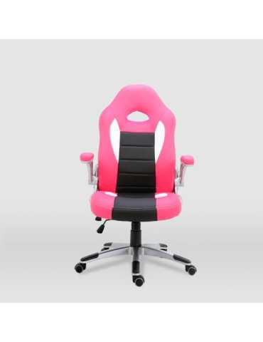 Silla de estudio Gaming Modelo Victoria color rosa/negro 2