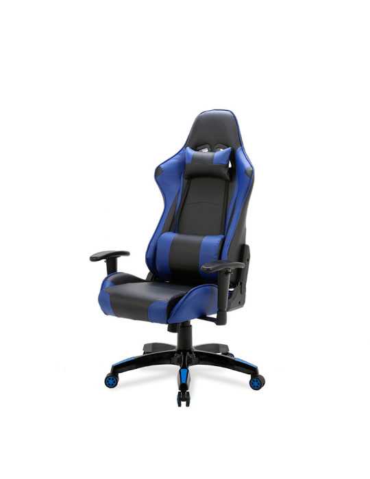 Silla de estudio Gaming Modelo Regina color negro/azul