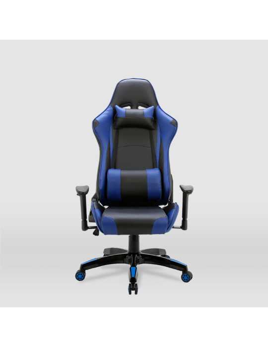 Silla de estudio Gaming Modelo Regina color negro/azul