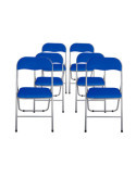 Pack de 6 sillas plegables Modelo Sevilla color azul