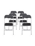 Pack de 6 sillas plegables Modelo Sevilla color negro