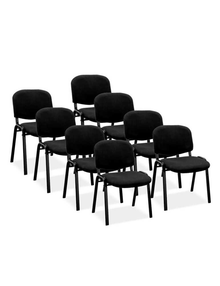 Pack de 8 sillas confidente Modelo Basic color negro
