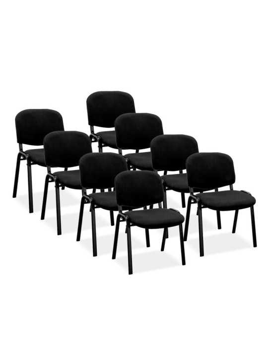 Pack de 8 sillas confidente Modelo Basic color negro