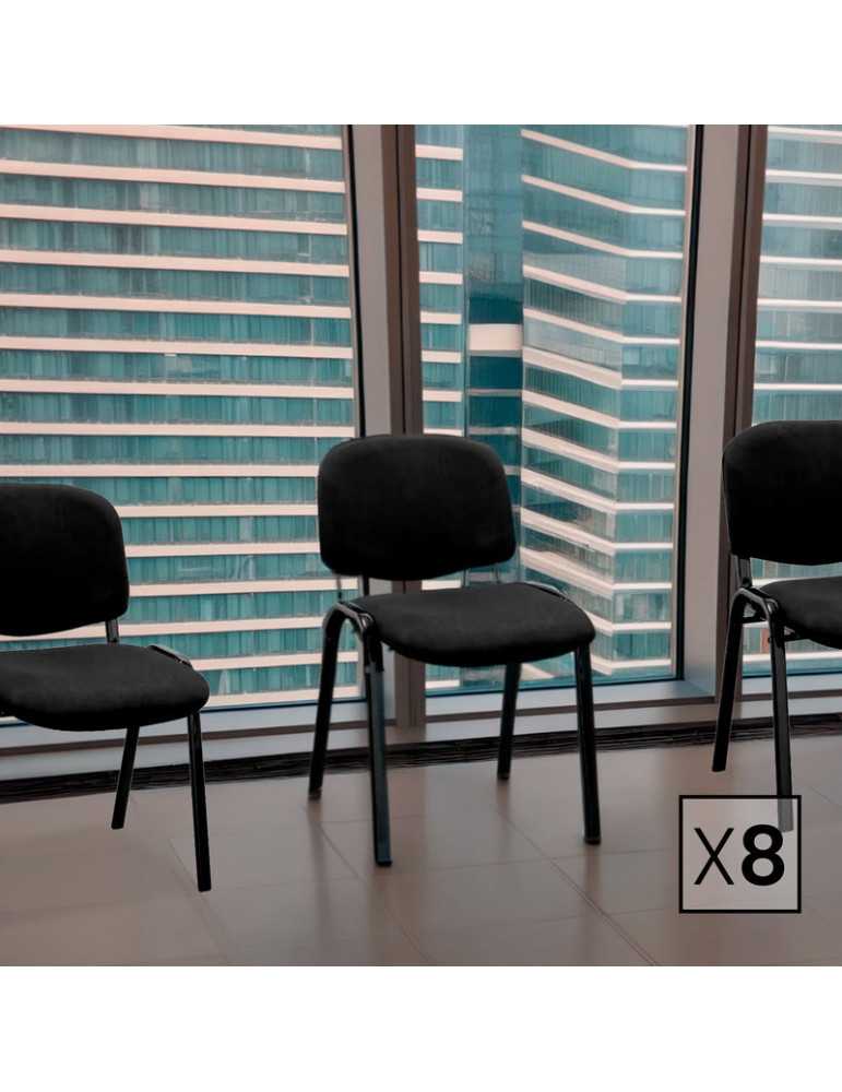 Pack de 8 sillas confidente Modelo Basic color negro