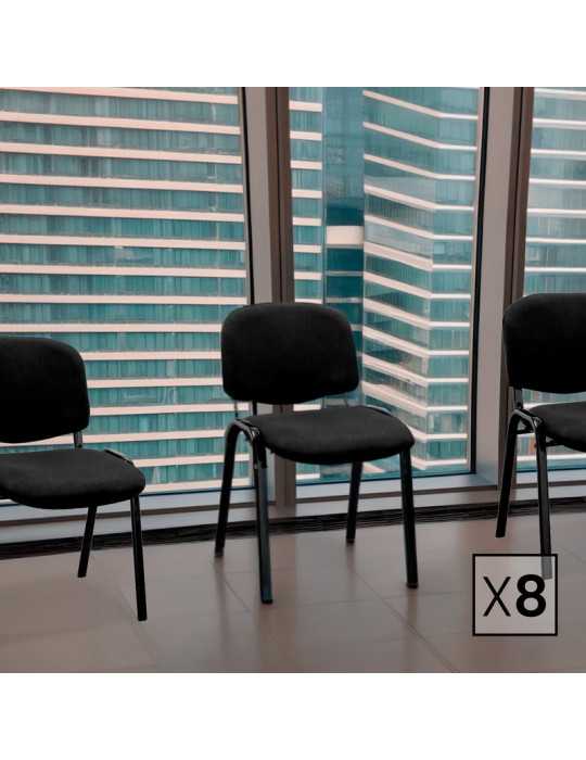 Pack de 8 sillas confidente Modelo Basic color negro