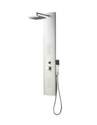 Columna de Hidromasaje fabricada en PVC acabado color plata modelo Granada