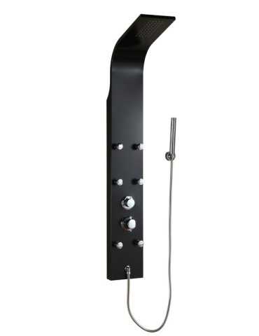 Columna de Hidromasaje fabricada en Aluminio acabado color negro modelo A-92