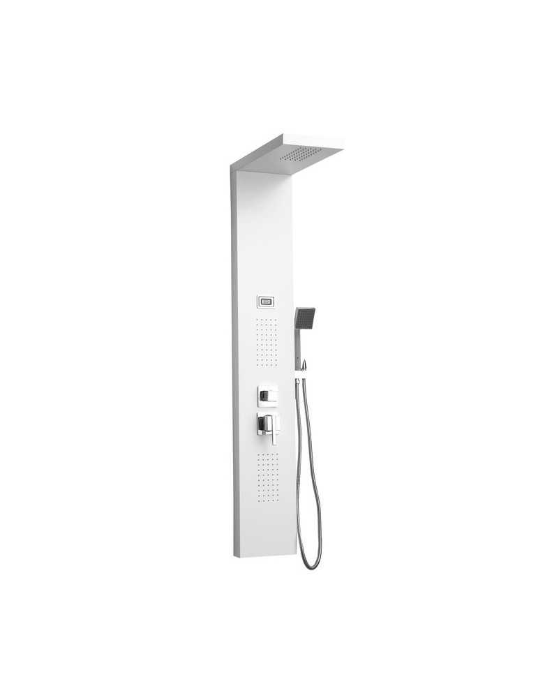 Columna de Hidromasaje fabricada en Aluminio. Acabado color blanco modelo A-9127 WHITE