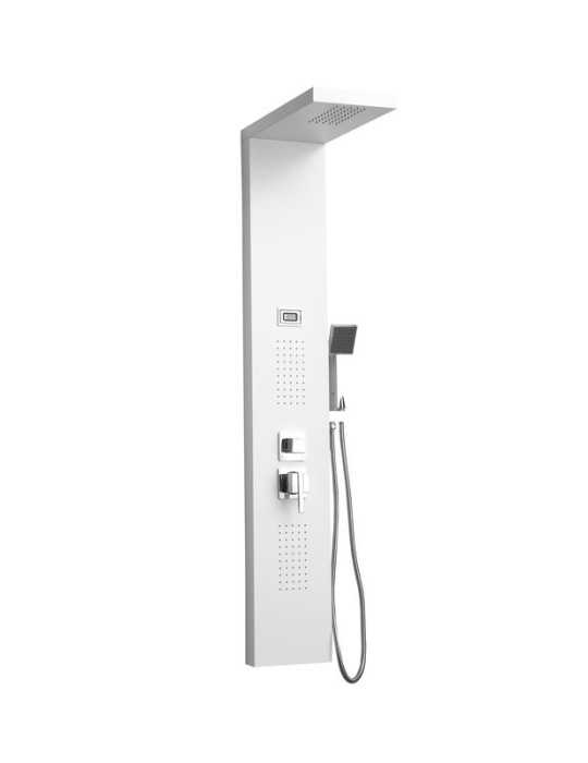 Columna de Hidromasaje fabricada en Aluminio. Acabado color blanco modelo A-9127 WHITE