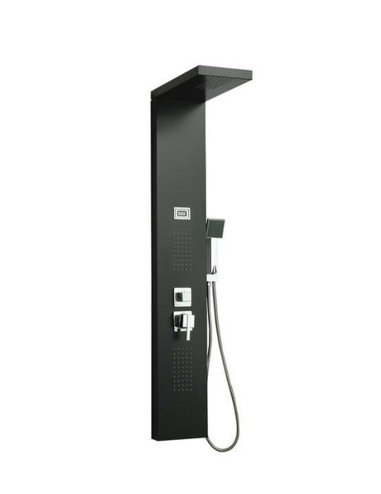 Columna de Hidromasaje fabricada en Aluminio. Acabado color negro modelo A-9127 BLACK