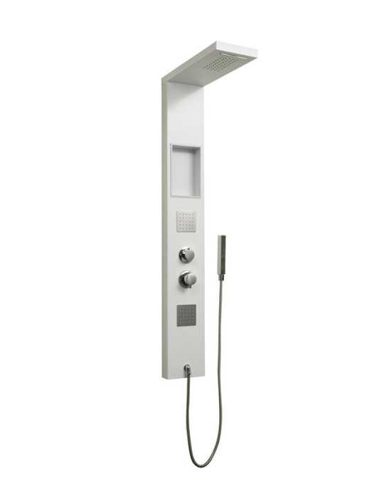 Columna de Hidromasaje fabricada en Aluminio. Acabado color blanco modelo A-851 WHITE