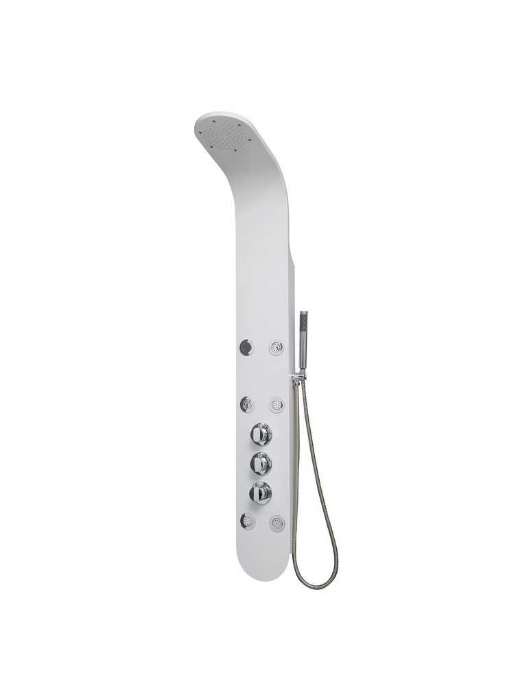 Columna de hidromasaje en aluminio blanco modelo A-855