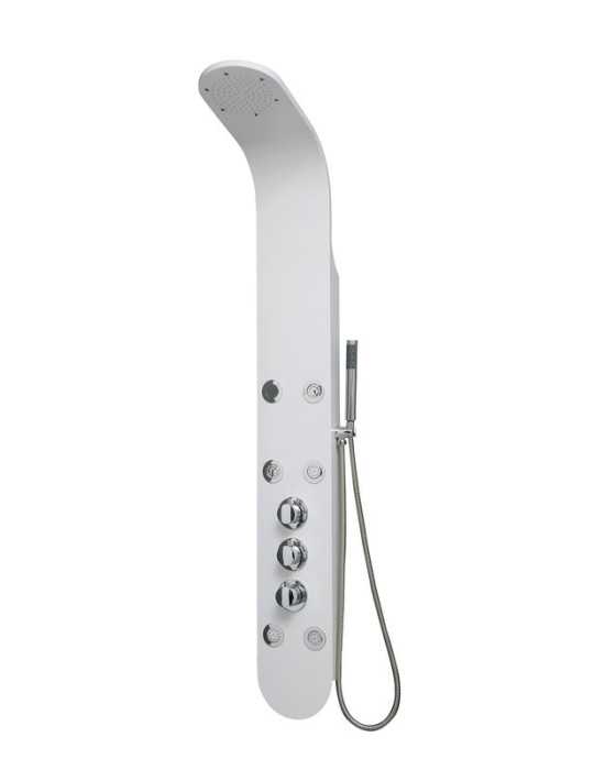 Columna de hidromasaje en aluminio blanco modelo A-855