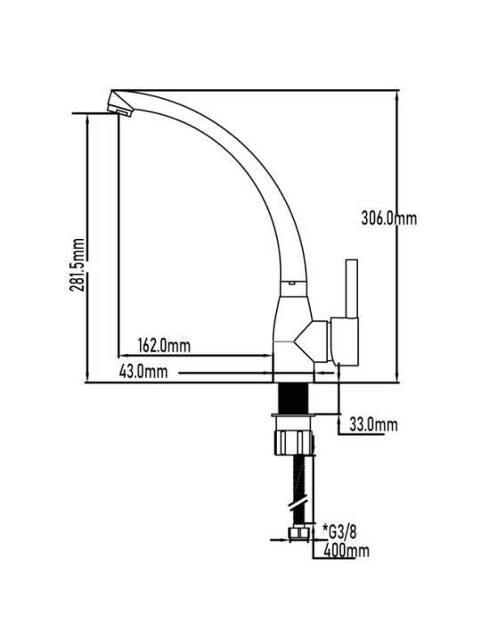 Grifo monomando de fregadero modelo Tormes