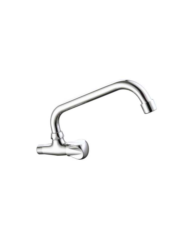 Grifo monomando de fregadero para pared frontal giratorio modelo Tajo