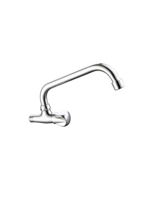 Grifo monomando de fregadero para pared frontal giratorio modelo Tajo