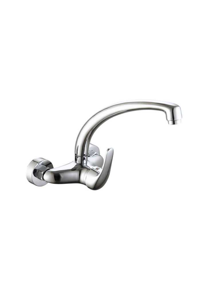 Grifo monomando de fregadero de pared caño fundido modelo Hiedra