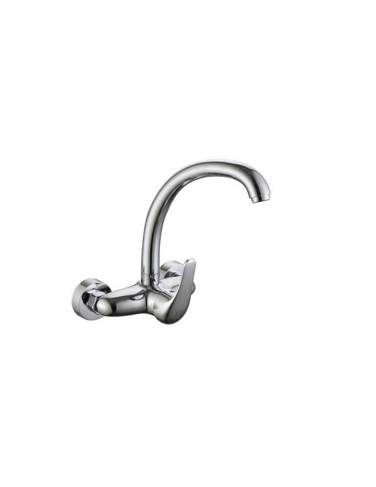 Grifo monomando de fregadero pared alto 150 modelo Peonia