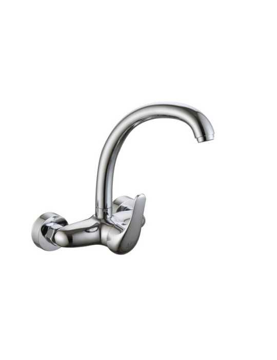 Grifo monomando de fregadero pared alto 150 modelo Peonia