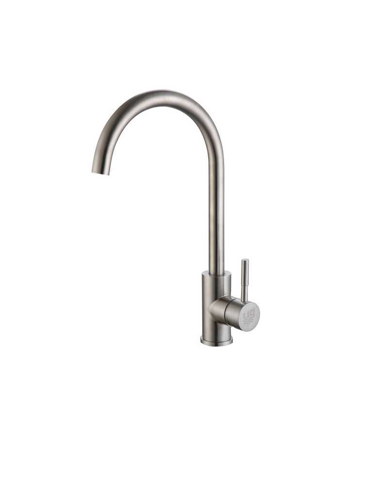 Grifo monomando de fregadero modelo Catriel en acabado Níquel