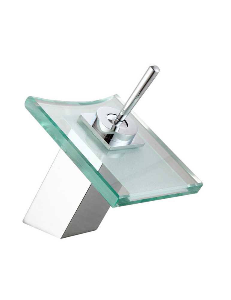 Grifo de lavabo cristal cascada modelo Tigris