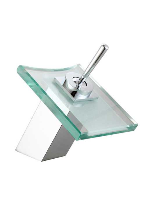 Grifo de lavabo cristal cascada modelo Tigris