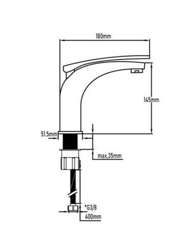 Grifo monomando de lavabo modelo Peñalara 2
