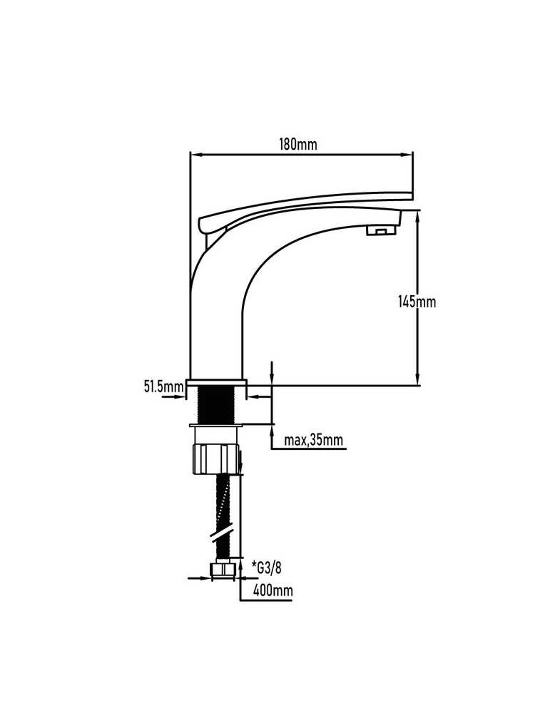 Grifo monomando de lavabo modelo Peñalara