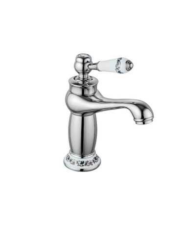 Grifo monomando de lavabo en cromo modelo Neoclásico