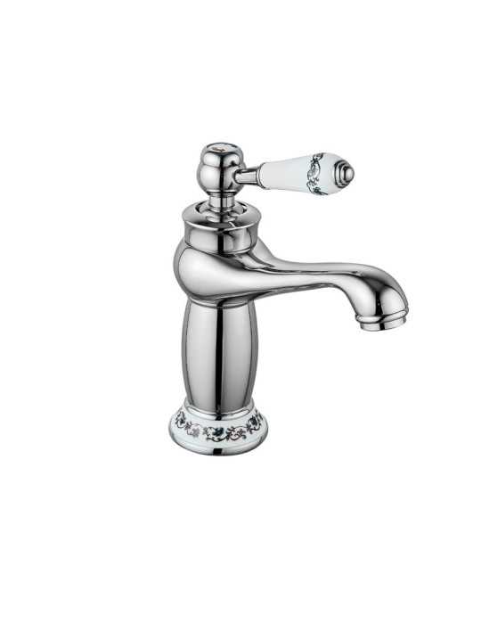 Grifo monomando de lavabo en cromo modelo Neoclásico