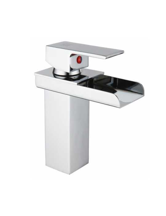 Grifo monomando de lavabo efecto cascada modelo Poveda