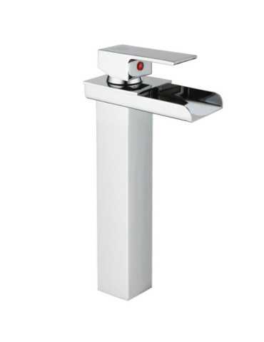 Grifo monomando de lavabo efecto cascada modelo Perla Alto