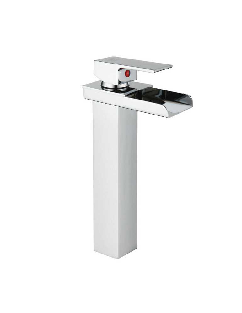 Grifo monomando de lavabo efecto cascada modelo Perla Alto