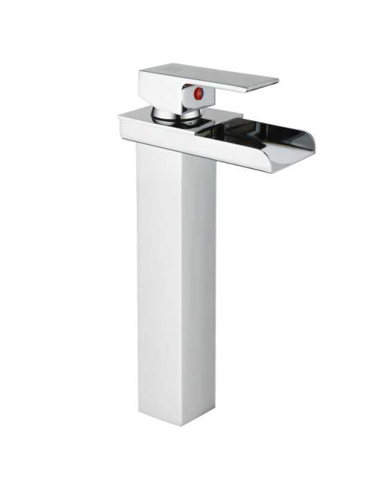 Grifo monomando de lavabo efecto cascada modelo Perla Alto