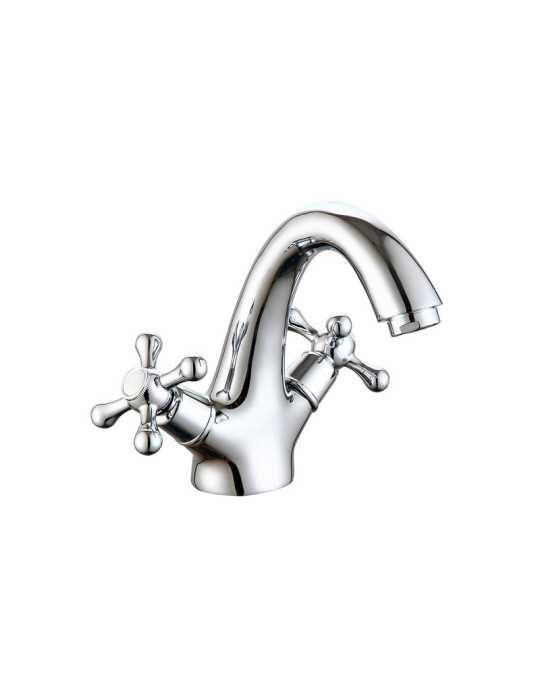 Grifo monobloc de lavabo serie Clasica en Cromo