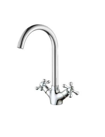 Grifo monobloc de fregadero serie Clasica en Cromo