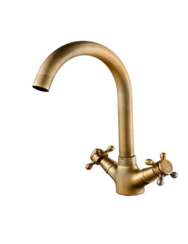 Grifo monobloc de fregadero serie Clasica en Antique