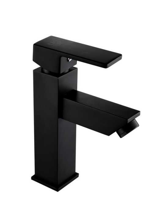 Grifo monomando de lavabo serie Amazonas en color negro