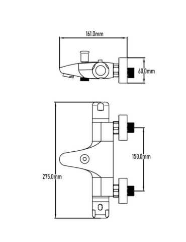 Grifo termostático para bañera modelo Sena 2